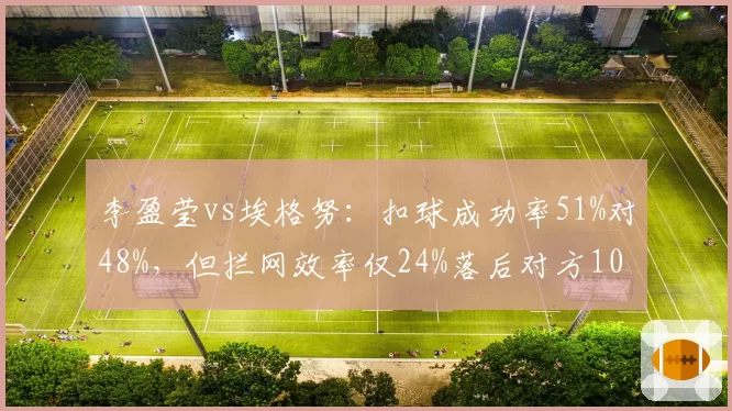 李盈莹vs埃格努：扣球成功率51%对48%，但拦网效率仅24%落后对方10个百分点